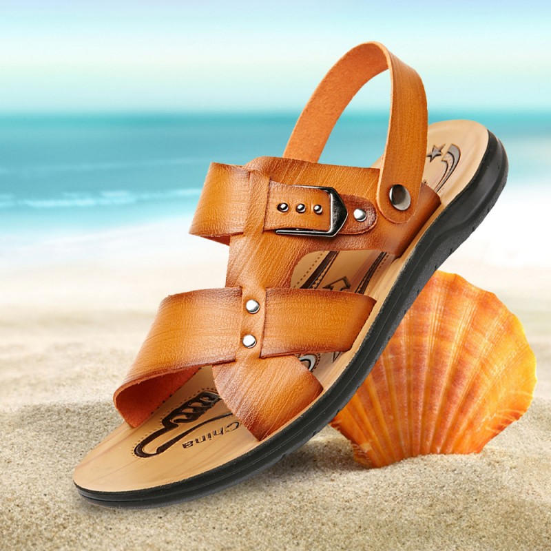 夏季新款男士沙灘鞋涼鞋男韓版 時尚休閒兩用涼拖鞋一件代發工廠,批發,進口,代購