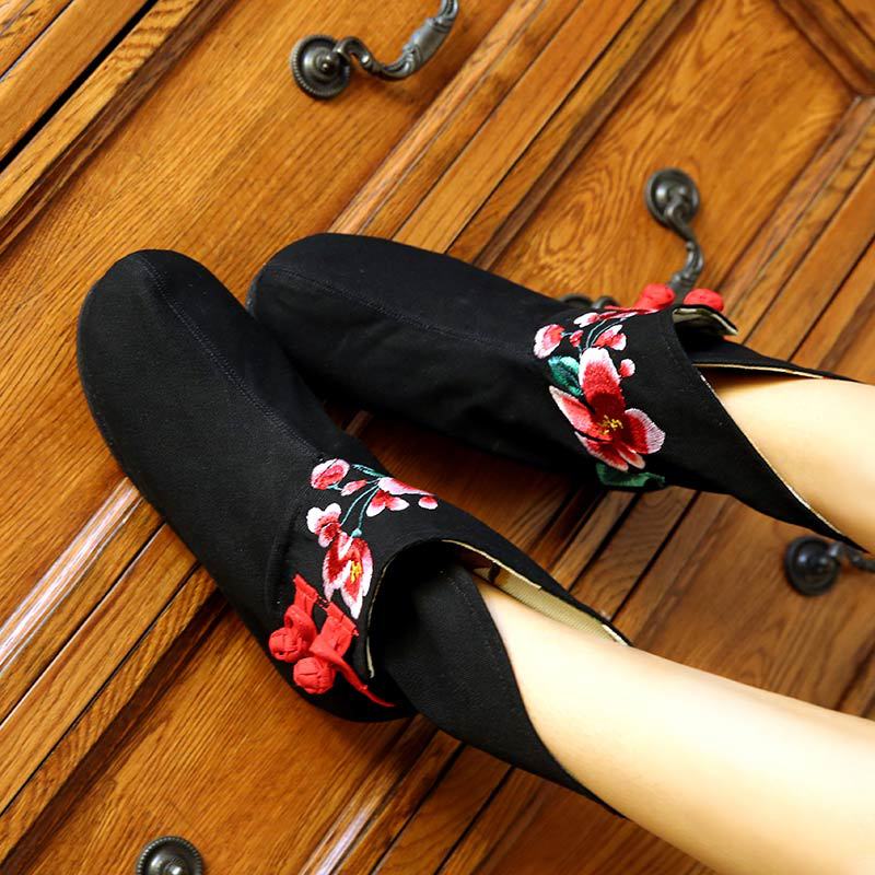 老北京佈鞋民族風內增高繡花靴子女款短靴單靴工廠,批發,進口,代購