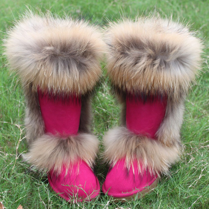 超大雪靴狐貍毛女內增高奢華高筒皮毛一體女保暖靴5815批發代發工廠,批發,進口,代購