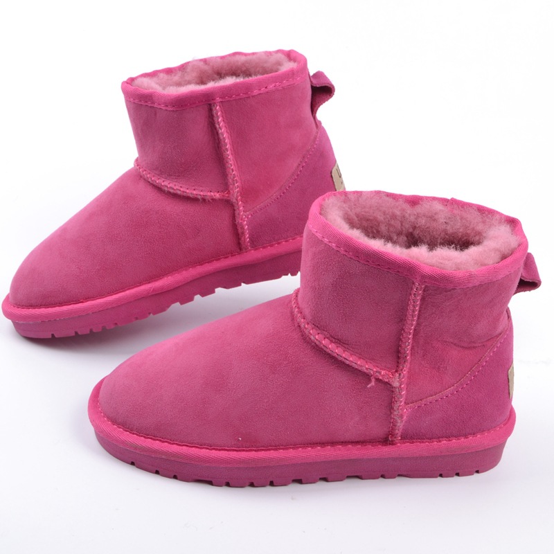 5854皮毛一體雪靴 女  迷你短靴 保暖純羊毛 親子冬靴一件代發工廠,批發,進口,代購