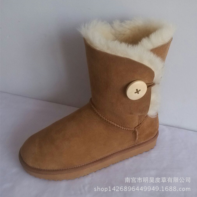 現貨小批 5803女款雪靴羊毛皮毛一體中筒鞋舒適保暖一件代發貨工廠,批發,進口,代購