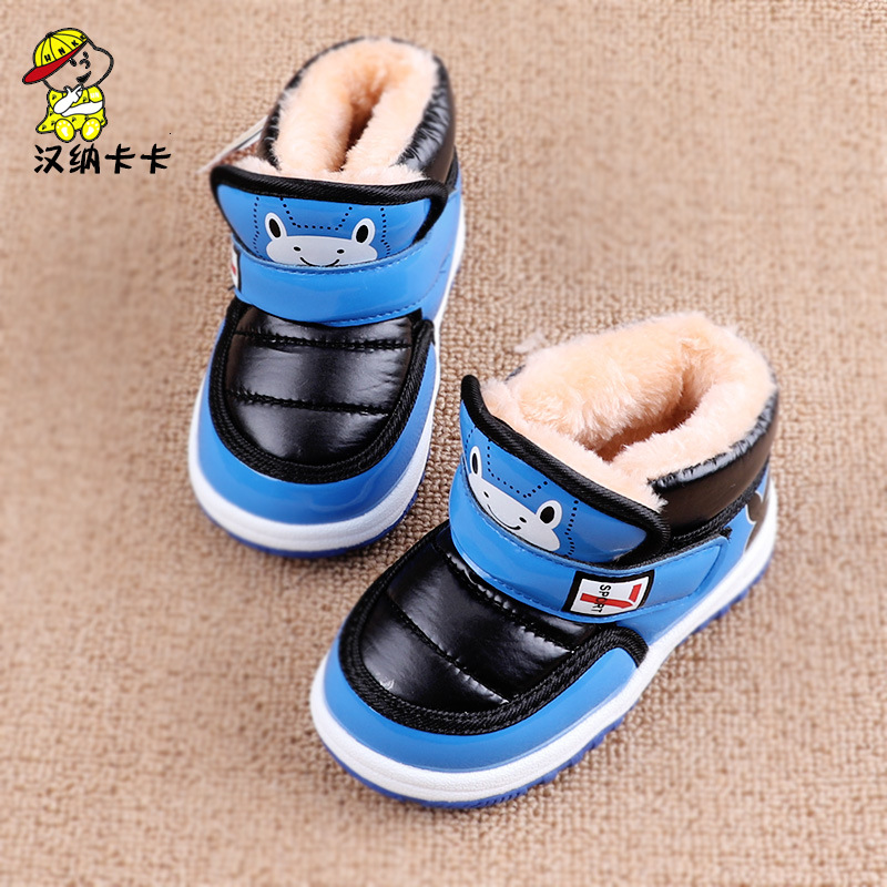 2015時尚韓版兒童雪靴 防水保暖男女童鞋舒適魔術貼冬款棉靴工廠,批發,進口,代購