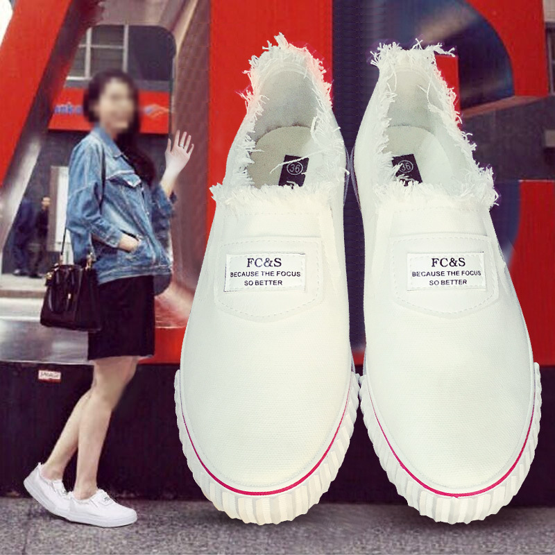韓版新款小白鞋帆佈鞋女白色板鞋平底休閒百搭女鞋運動鞋一件代發批發・進口・工廠・代買・代購