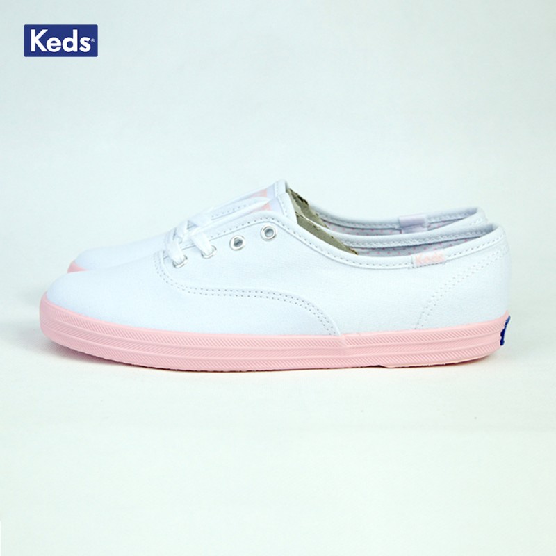 keds粉底100周年薄底小白鞋韓版鄭秀晶泰勒黴黴同款帆佈鞋學生鞋批發・進口・工廠・代買・代購