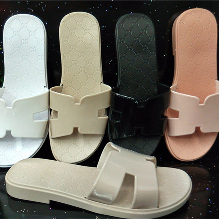 新款H拖鞋字母一字韓版女士潮夏季拖鞋防滑平底坡跟涼拖 廠傢直銷工廠,批發,進口,代購