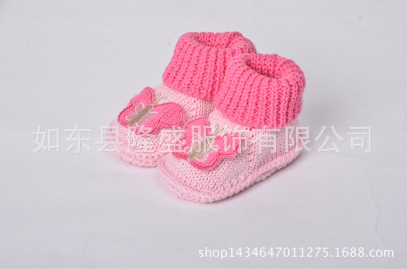 外貿卡特尾單寶寶嬰兒手工毛線鞋男女寶寶0-6個月軟底9cm-10cm工廠,批發,進口,代購