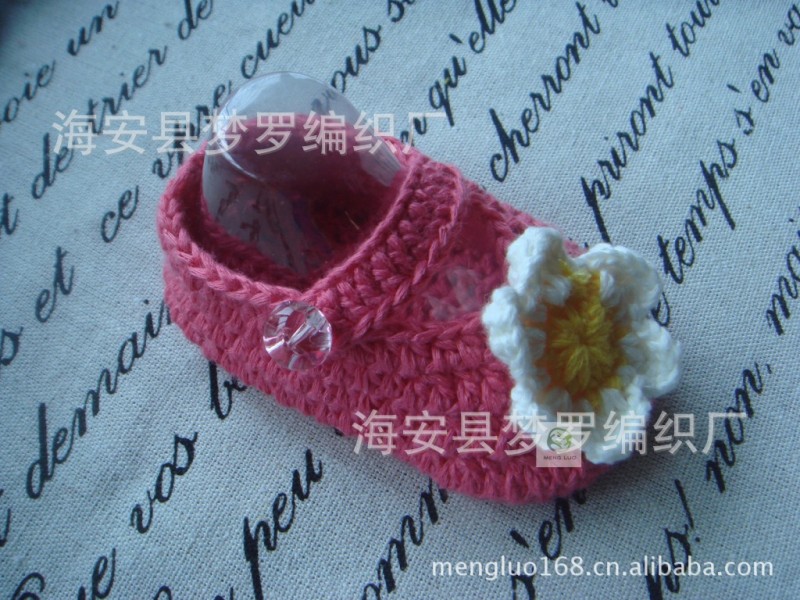熱銷推薦 花朵公主嬰兒學步鞋 可愛棉質嬰兒手工毛線鞋批發・進口・工廠・代買・代購
