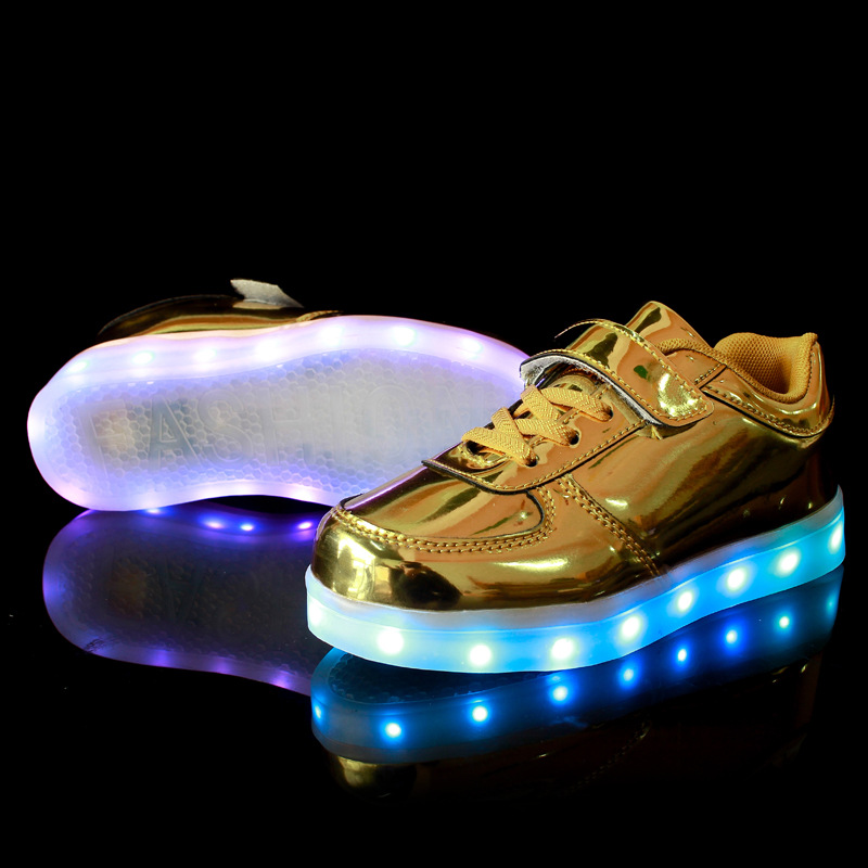 2016新款兒童鞋男童跑鞋女童發光鞋LED充電大童運動鞋工廠,批發,進口,代購