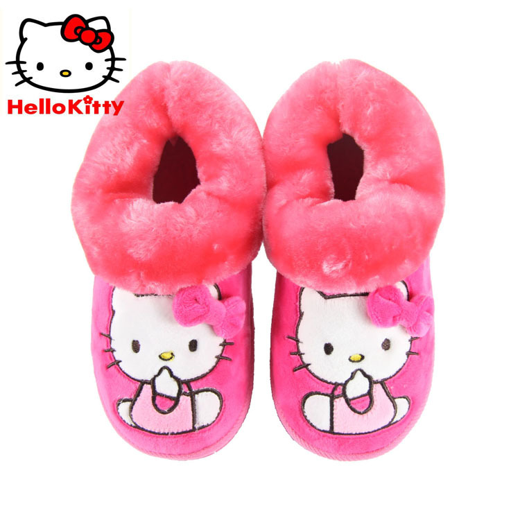 HelloKitty兒童棉鞋 冬季熱銷卡通毛絨口中童軟底保暖防滑鞋16592工廠,批發,進口,代購