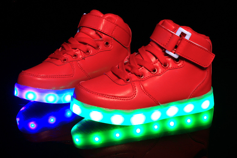 廠傢春季新款 七彩男 女 情侶USB充電LED 燈鞋兒童 熒夜光發光鞋工廠,批發,進口,代購