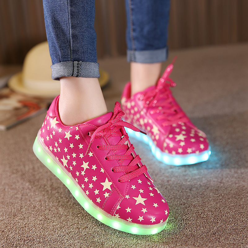 運動板鞋男童USB充電發光鞋燈光女童鞋兒童工廠,批發,進口,代購