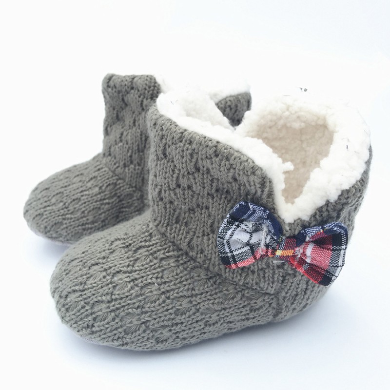 嬰兒冬季毛線學步鞋2016新款保暖中筒棉靴 baby shoes HY1635工廠,批發,進口,代購