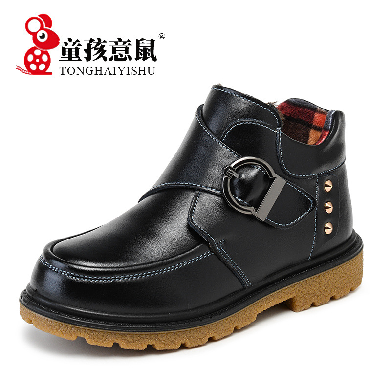 2015冬季新款韓版時尚魔術貼兒童棉靴運動加厚保暖童靴工廠,批發,進口,代購