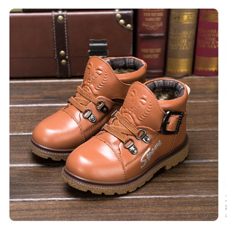 2015新款真皮保暖童靴 歐洲站學生兒童冬季雪靴 休閒棉靴童鞋工廠,批發,進口,代購