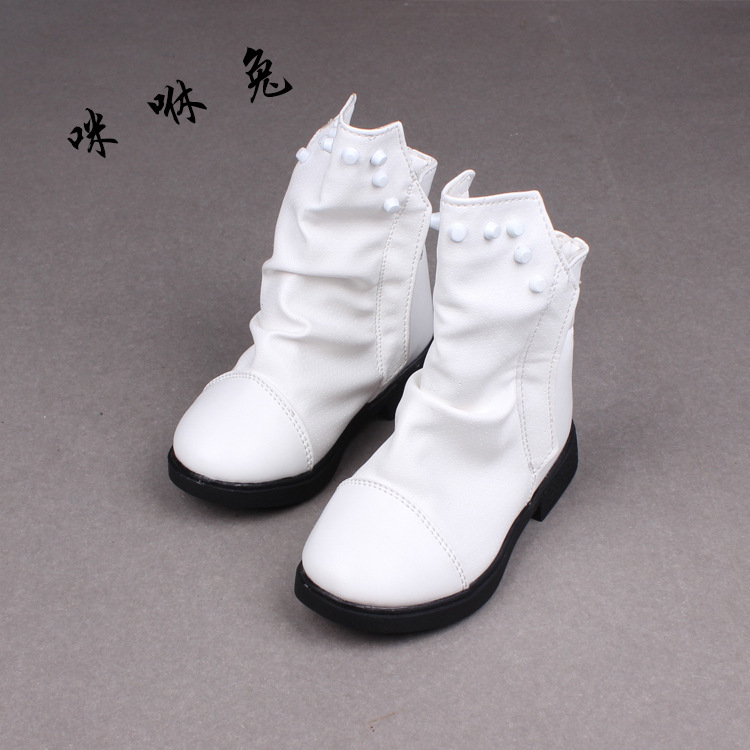 2015冬季新款兒童女童中筒靴 透氣棉內裡舒適皮質童靴  一件代發工廠,批發,進口,代購