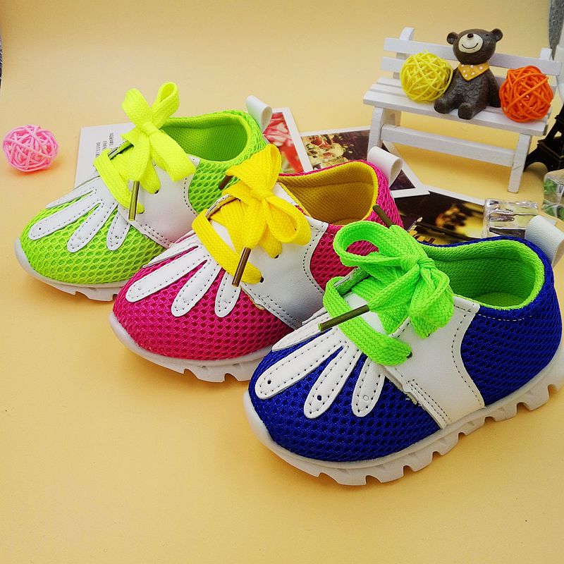 2016兒童系帶雙網運動鞋嬰幼兒軟底學步鞋0-1-2歲寶寶鞋一件代發批發・進口・工廠・代買・代購
