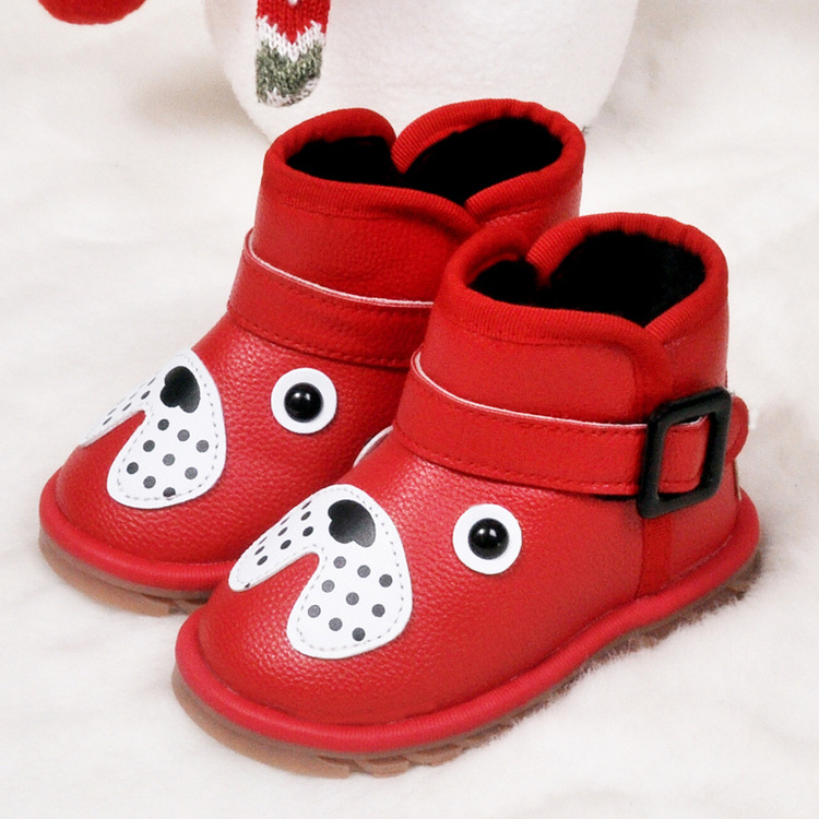 冬季保暖加絨加厚太空革寶寶雪靴可愛大棉幼兒1-3歲童鞋批發批發・進口・工廠・代買・代購