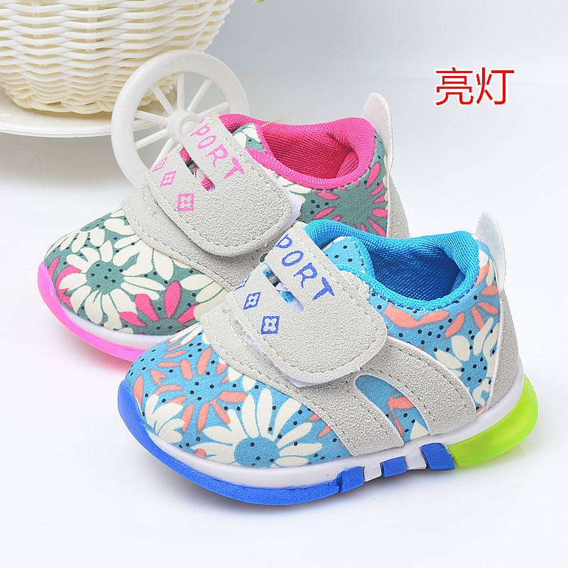 批發baby shoes 嬰兒軟底鞋子 寶寶學步鞋 春秋新款LED亮燈0-2歲工廠,批發,進口,代購