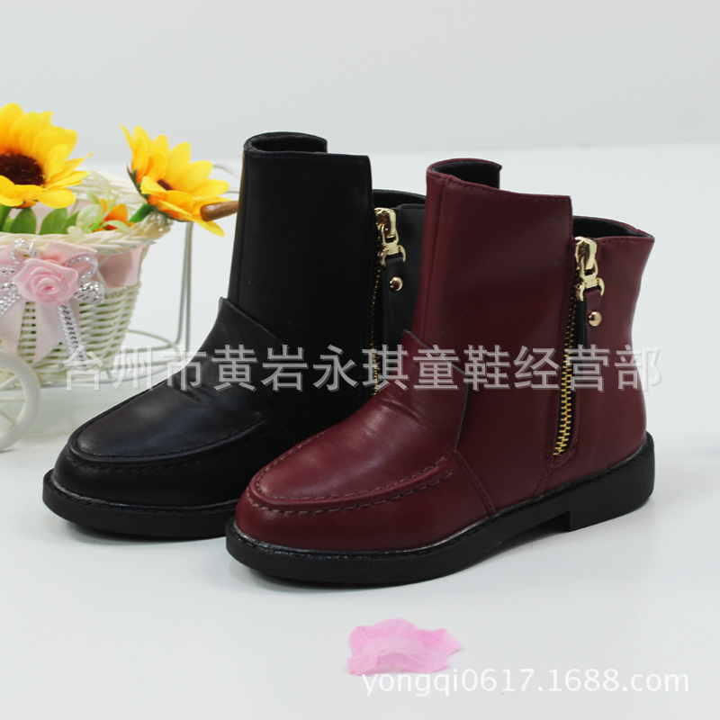 2015冬季新款韓版時尙百搭兒童加絨保暖雪靴皮鞋A-805工廠,批發,進口,代購
