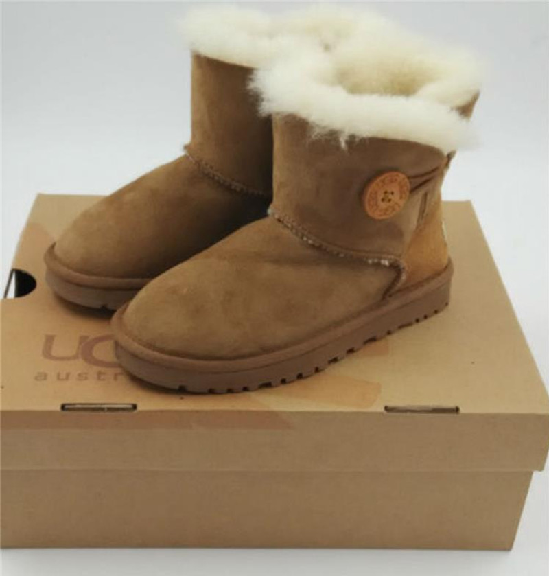 澳洲冬季羊皮毛一體雪靴男女童靴保暖防滑兒童雪靴女童短靴子工廠,批發,進口,代購