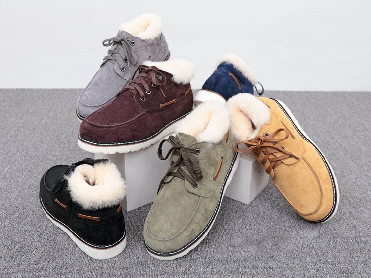 新款貝克漢姆羊皮毛一體雪靴男短靴子休閒保暖羊毛棉鞋防滑工廠,批發,進口,代購