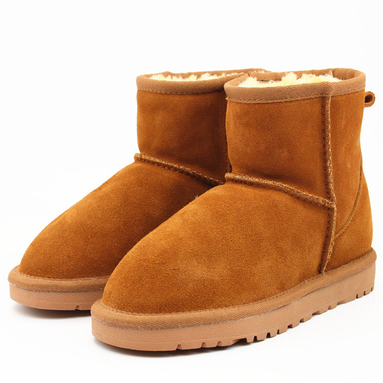 廠傢直銷新牛皮加厚保暖冬棉靴外貿男女通用雪地鞋子支持一件代發工廠,批發,進口,代購