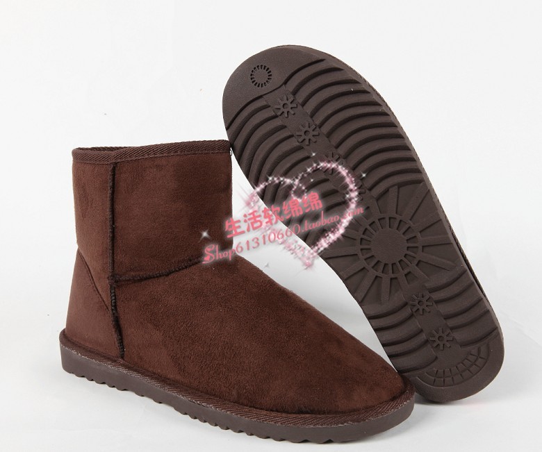 2012新款中低幫男士簡單純色雪靴 保暖靴工廠,批發,進口,代購