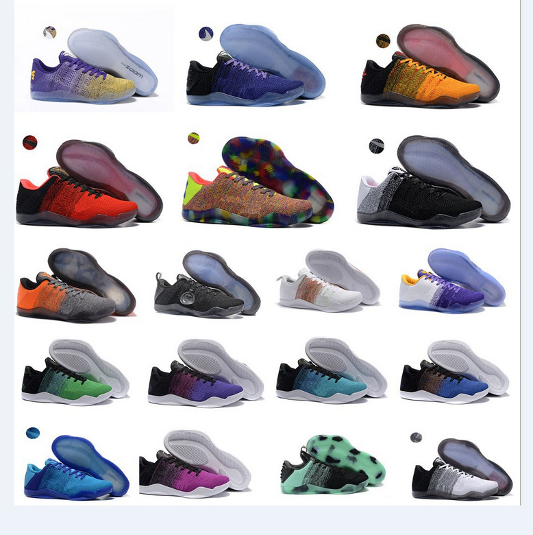 科比11代籃球鞋 全明星黑曼巴低幫戰靴耐磨水晶透明底氣墊 代發工廠,批發,進口,代購