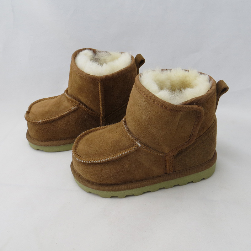 廠傢直銷兒童羊毛學步鞋 真羊毛一體鞋羊毛冬季超級保暖雪靴1工廠,批發,進口,代購