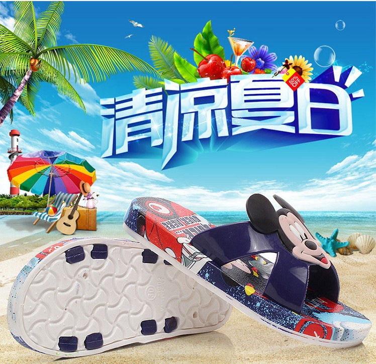 2016夏季新款兒童拖鞋可愛卡通米奇米妮迪士尼中大童地板拖涼工廠,批發,進口,代購