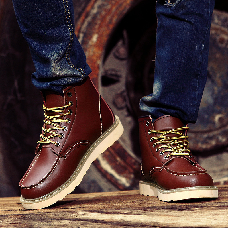 男士馬丁靴時尚靴子高檔復古秋季工廠,批發,進口,代購