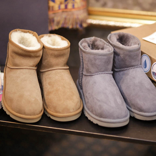 2016秋冬季款正宗澳洲100羊皮毛一體5854經典黑短筒 雪靴男女靴工廠,批發,進口,代購