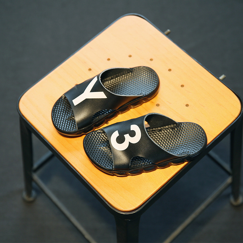 韓版潮流沙灘兒童涼拖 男女童真皮耐穿字母休閒童鞋 新款一件代發批發・進口・工廠・代買・代購