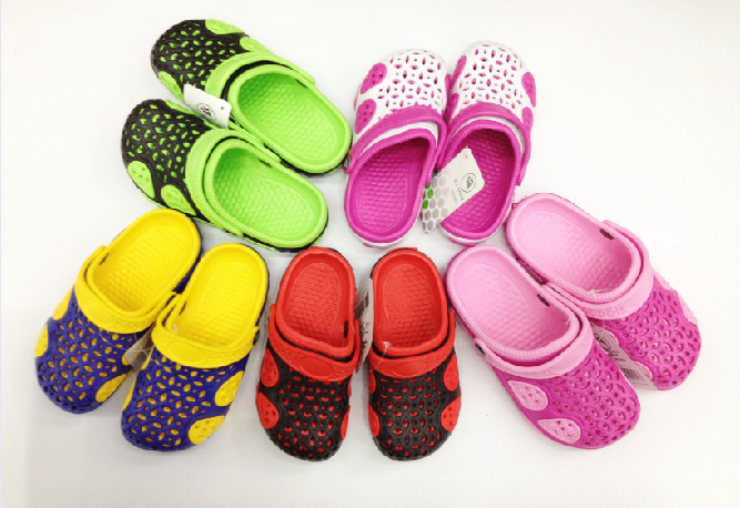 2015夏季新款兒童雙色EVA花園鞋、洞洞鞋批發・進口・工廠・代買・代購