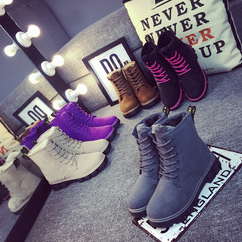 2016冬季新款雪靴韓版馬丁女短靴加絨加厚保暖休閒女棉靴鞋子女工廠,批發,進口,代購