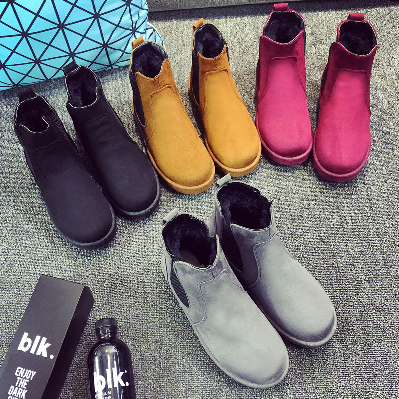 人球2015冬季新款韓版平底雪靴女靴子加厚棉鞋短靴加絨學生女鞋工廠,批發,進口,代購