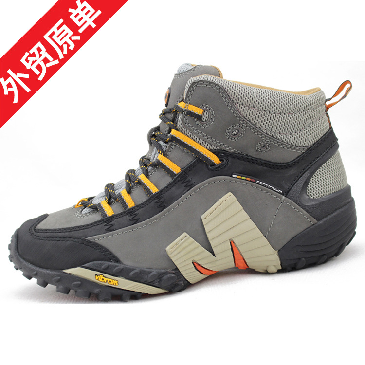 牛皮中幫戶外登山鞋 防滑耐磨V底休閒越野運動男鞋climbing shoes工廠,批發,進口,代購