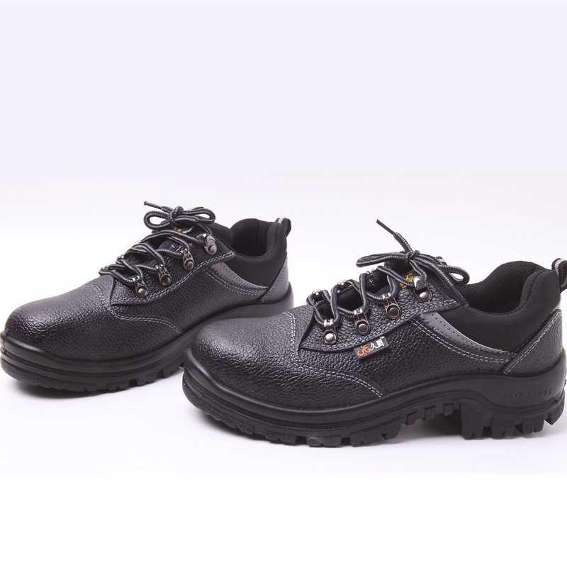 2016新款男士勞保綁帶鞋 PU耐磨工作鞋黑色特價批發量大從優工廠,批發,進口,代購