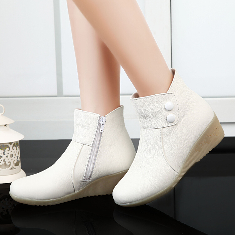 南丁格爾護士棉鞋白色 坡跟 牛筋底防滑 保暖 醫院工作鞋涵姿潔批發・進口・工廠・代買・代購