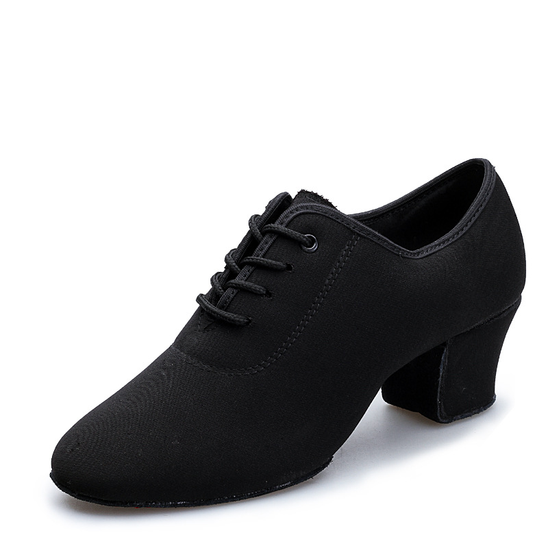 拉丁舞蹈鞋女式成人摩登交誼舞鞋教師鞋牛津佈中跟T1B兩點底工廠,批發,進口,代購