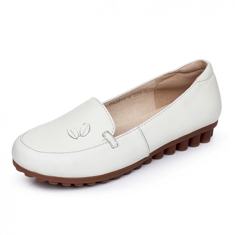 2014-6新款白色平底護士鞋 甜美淺口時尚女單鞋 牛筋底舒適休閒鞋工廠,批發,進口,代購