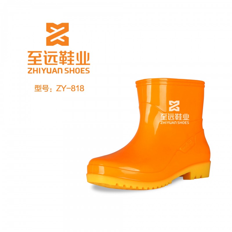 外貿直銷 日韓PVC低跟雨鞋簡約女式雨靴 時尚水鞋純色膠靴現貨批發・進口・工廠・代買・代購