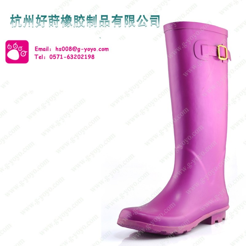 紫色獵人款橡膠女鞋雨靴 出口歐美日韓 訂做童雨鞋 女式高筒雨靴工廠,批發,進口,代購