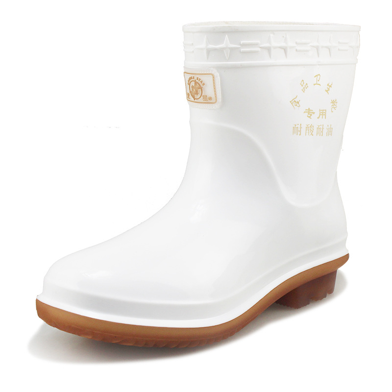 雙星 TH-9935-3中筒食品雨鞋情侶款牛筋底耐酸堿衛生靴加棉雨鞋工廠,批發,進口,代購