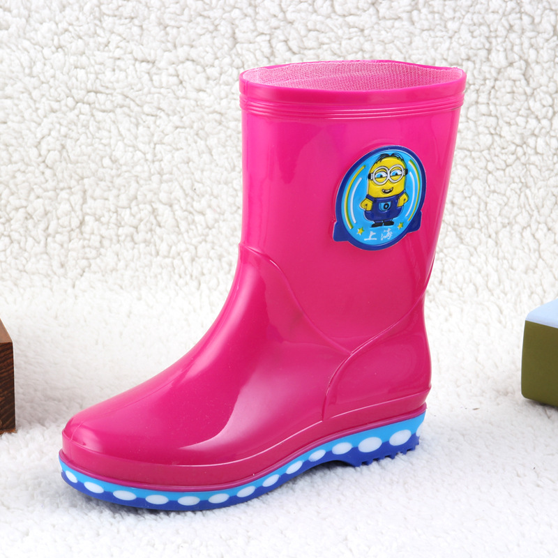 新款兒童雨鞋 卡通男女中筒 橡膠塑料防滑雨水靴 廠傢批發工廠,批發,進口,代購