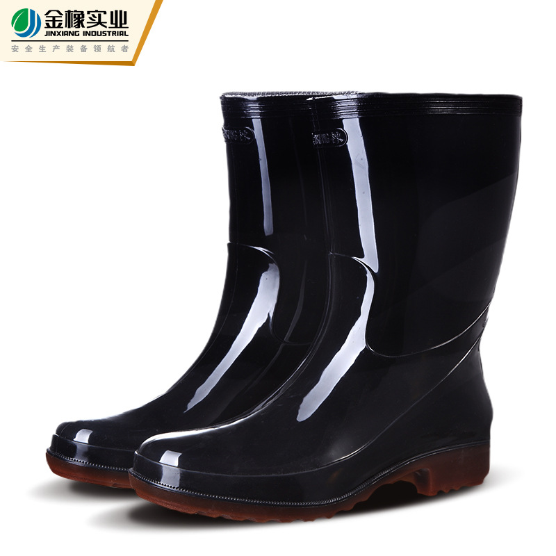 金橡雨鞋雨靴外貿pvc時尚膠靴勞保防護水鞋825工廠,批發,進口,代購