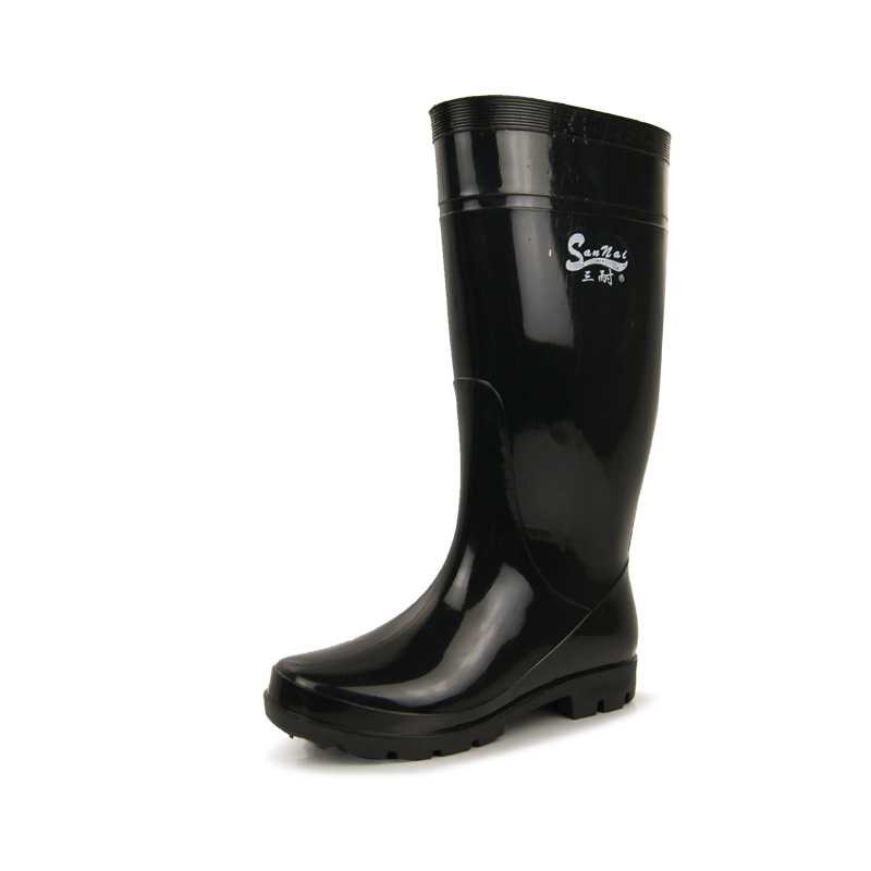 三耐915男款黑色高筒防水鞋 耐磨防滑勞保防水雨鞋工廠,批發,進口,代購