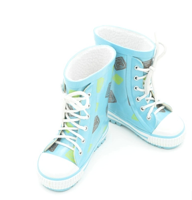 保暖加絨印花兒童雨鞋冬季 防水雪靴 防滑底環保橡膠無異味工廠,批發,進口,代購