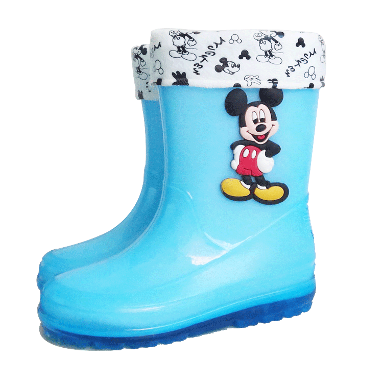 防滑兒童雨靴鞋加絨保暖 米老鼠兒童雨鞋 中低跟耐磨PVC水鞋批發工廠,批發,進口,代購