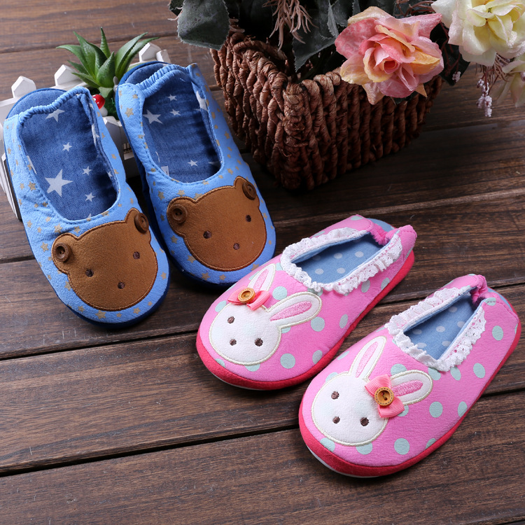 16新款韓國兒童防水防滑地板鞋 傢居鞋室內保暖棉拖鞋批發・進口・工廠・代買・代購